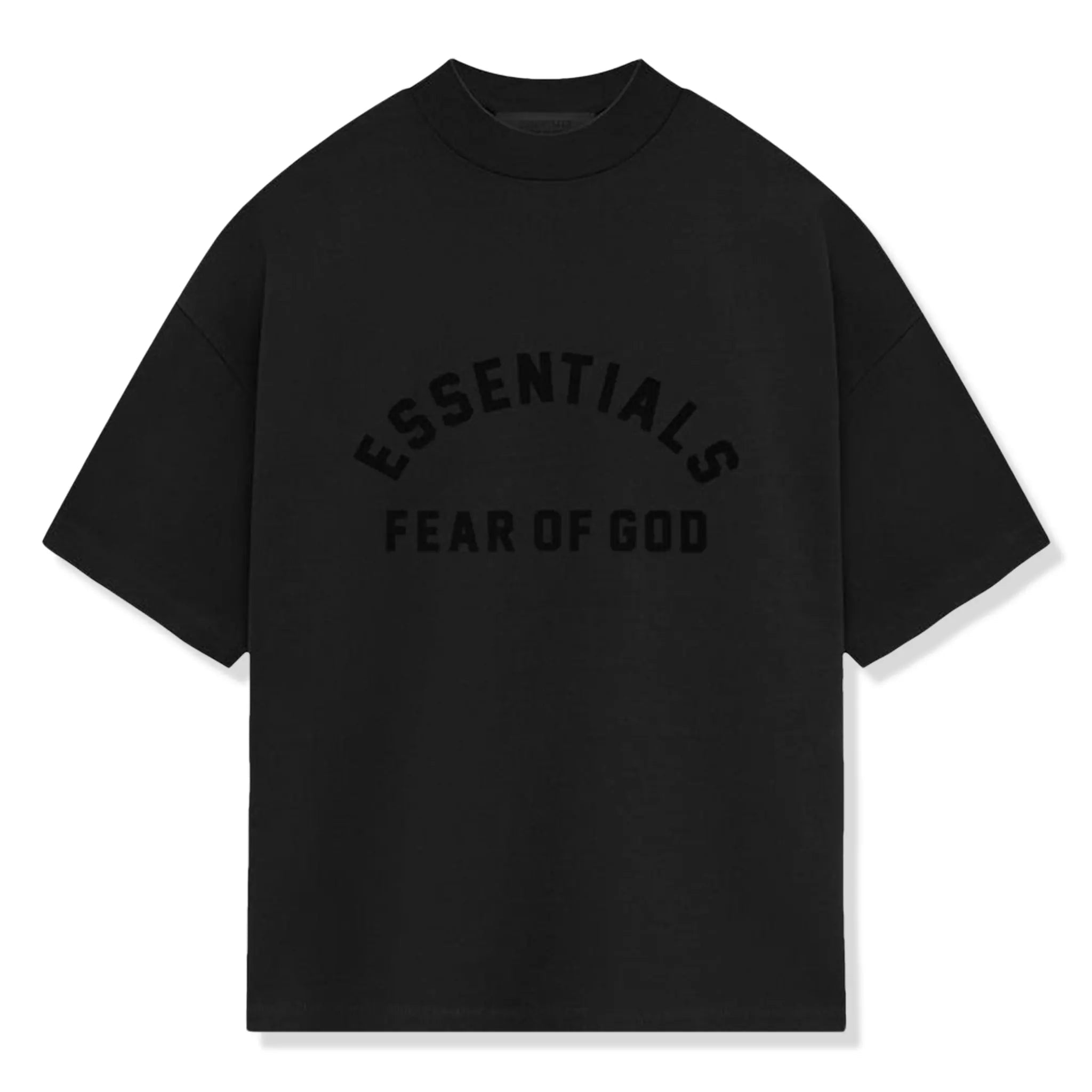 Fear Of God Essentials Heavy Jersey Crewneck Jet Black T Shirt